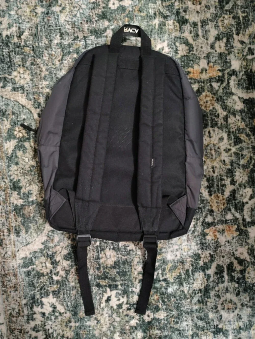 RVCA Black EDC Backpack - Everyday School / Travel Bag with Laptop Sleeve